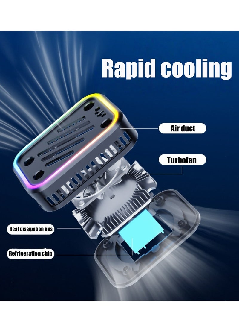Magnetic Mobile Cooler RGB Game Radiator Phone Cooler Portable Phone Cooling Fan Fast Running Noiseless Mobile Cellphone Radiator  - Image 4