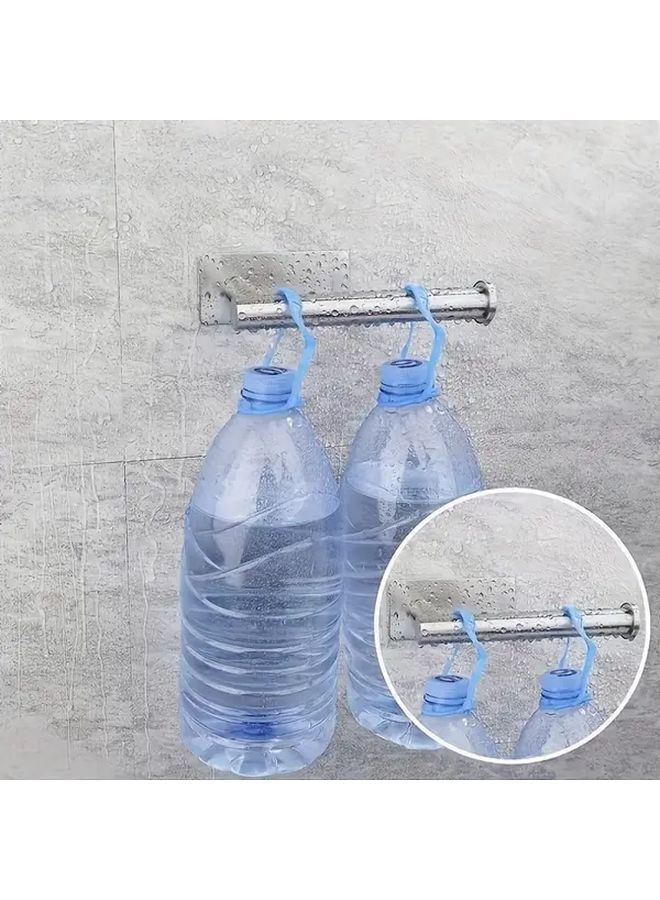 Silvery Stainless Steel Toilet Paper Holder Wall Mounted No Drill Self Adhesive Bathroom Storage Rack - Image 4
