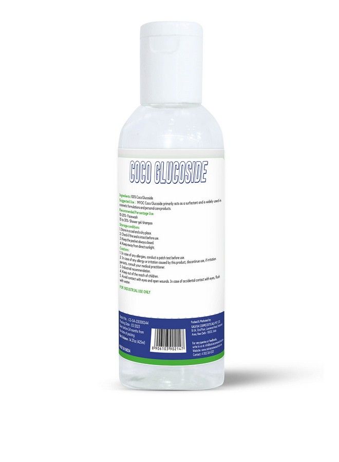 Myoc Cocoglucoside Natural Surfactant For Skin Shampoo Body Wash Shower Gel Coco Glucoside Bulk 8.11 Oz/240 Ml - Image 3