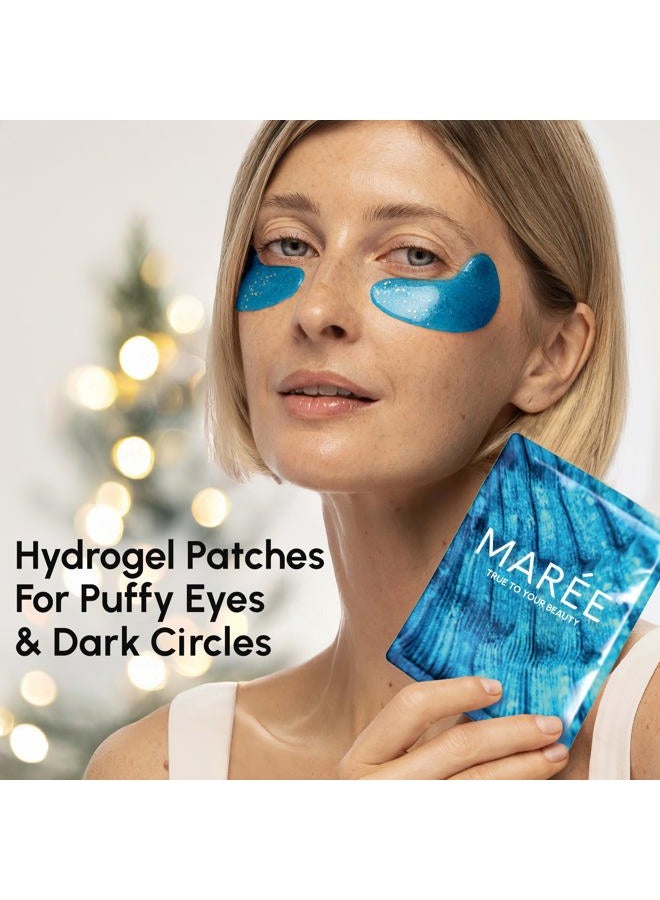 MAREE Eye Gels - Cooling Pads Under Eye Patches for Puffy Eyes and Dark Circles with Collagen & Hyaluronic Acid - Anti Wrinkles Under Eye Masks Skincare Treatment for Puffiness - Parches Para Ojeras - Image 2