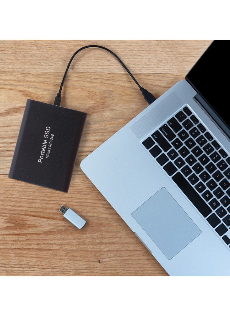 VRCOW - 2TB Portable External Hard Drive, Mini SSD Hard Drives,Solid State External Drives,Computer Backup Drive,USB 3.1 to Type-C Support Data Storage Transfer for Windows XP PC Laptop and Mac(Black) - Image 1