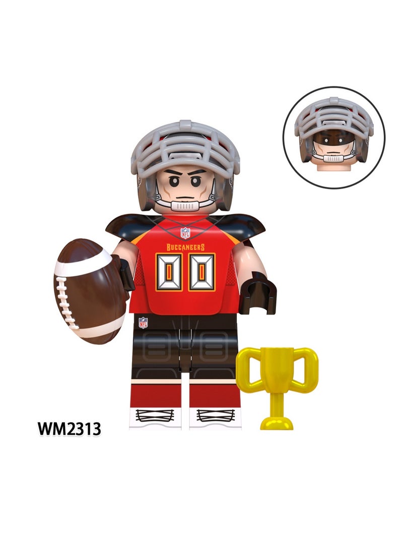 8-Piece Rugby Team Series Building Blocks Minifigures Toys Suitable For Boys Gifts Bag Pack  - Image 4