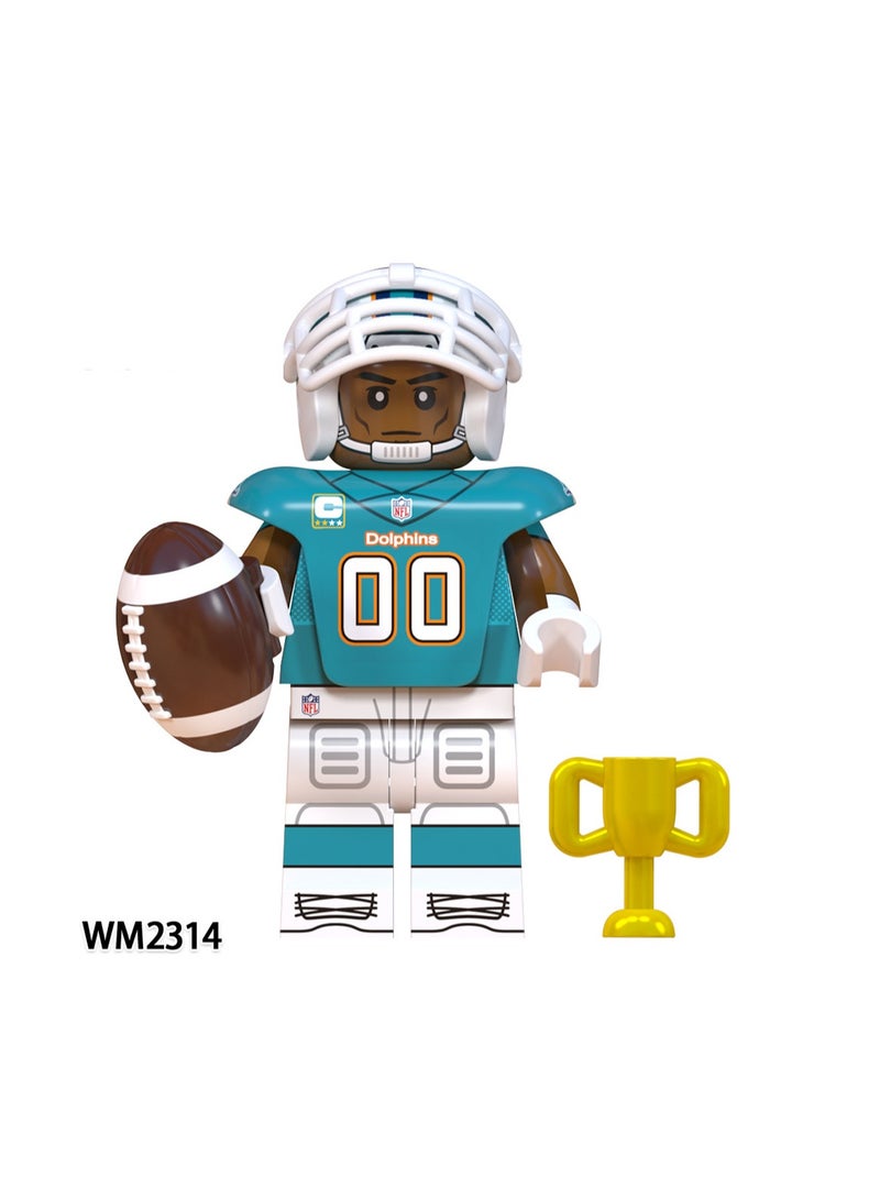 8-Piece Rugby Team Series Building Blocks Minifigures Toys Suitable For Boys Gifts Bag Pack  - Image 5