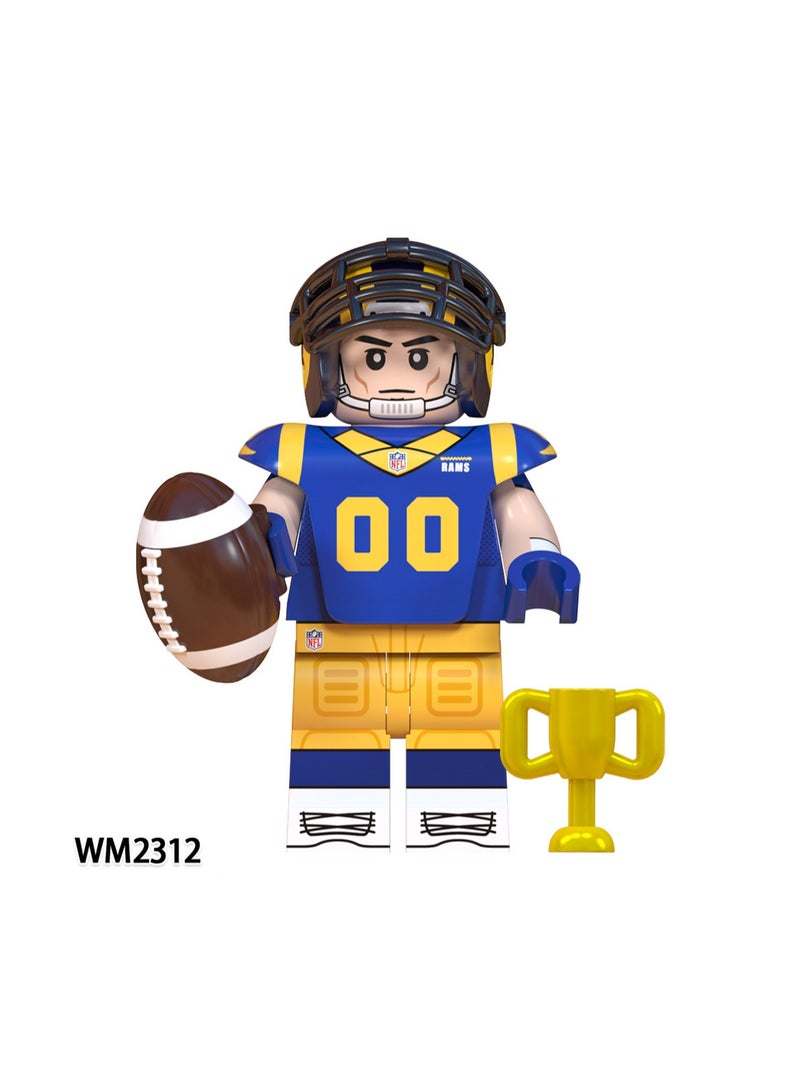 8-Piece Rugby Team Series Building Blocks Minifigures Toys Suitable For Boys Gifts Bag Pack  - Image 3