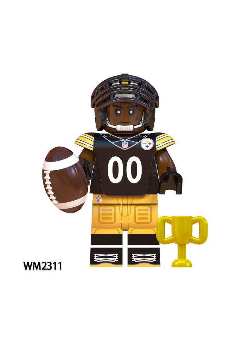 8-Piece Rugby Team Series Building Blocks Minifigures Toys Suitable For Boys Gifts Bag Pack  - Image 2