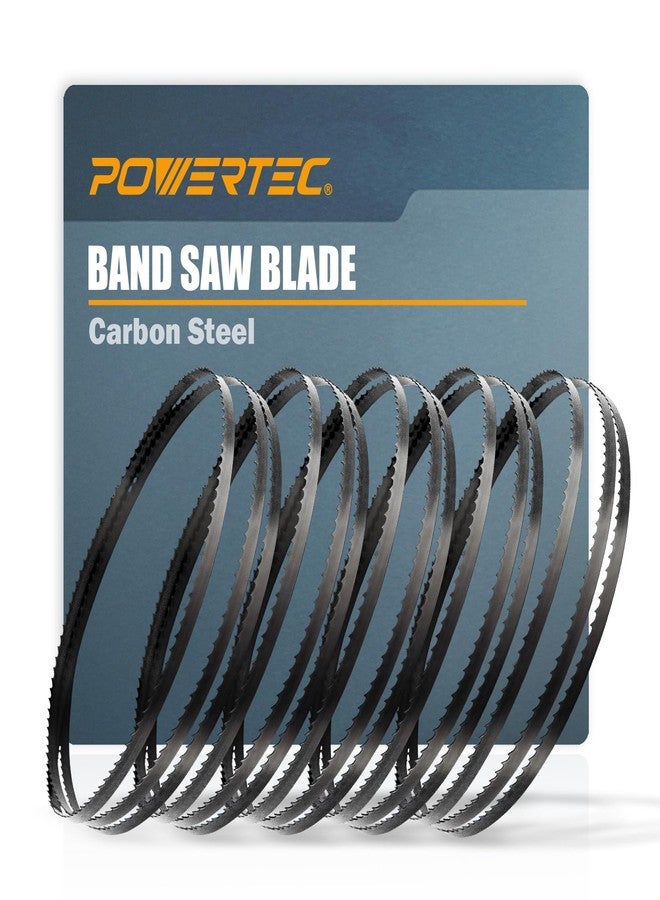 POWERTEC 59-1/2 Inch Bandsaw Blades, 3/8" x 18 TPI Band Saw Blades for Wen 3959, Sears Craftsman, Porter-Cable, Ryobi, Delta, B&D and Skil 9" Band Saw for Woodworking, 5 Pack (13104-P5) - Image 1