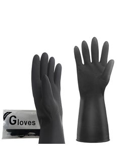 Exprosiflux Exprosiflux Thickened natural rubber gloves reusable household gloves antislip dishwashing gloves kitchen cleaning gloves 1 pair Extra Large 