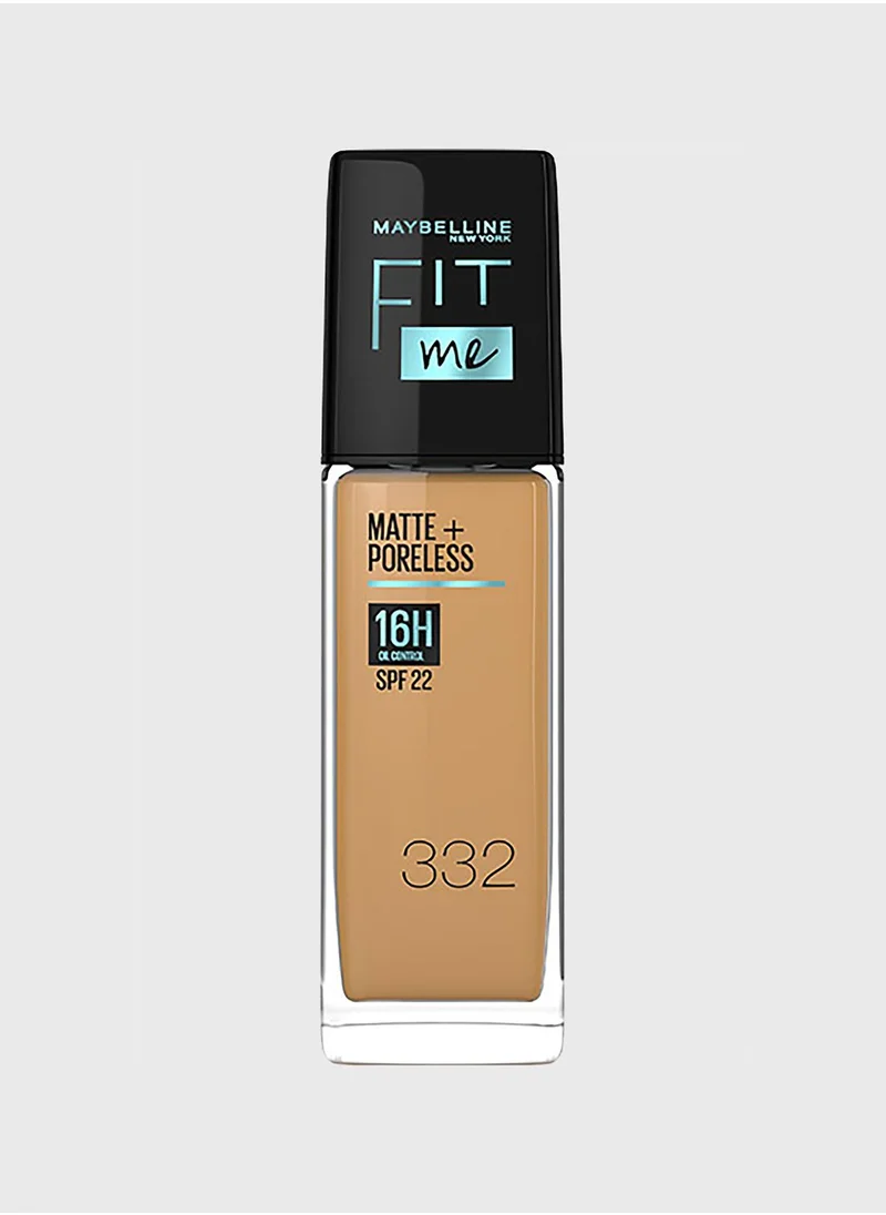 MAYBELLINE NEW YORK Fit Me Foundation Matte & Poreless Foundation 16H Oil Control with SPF 22 - 332