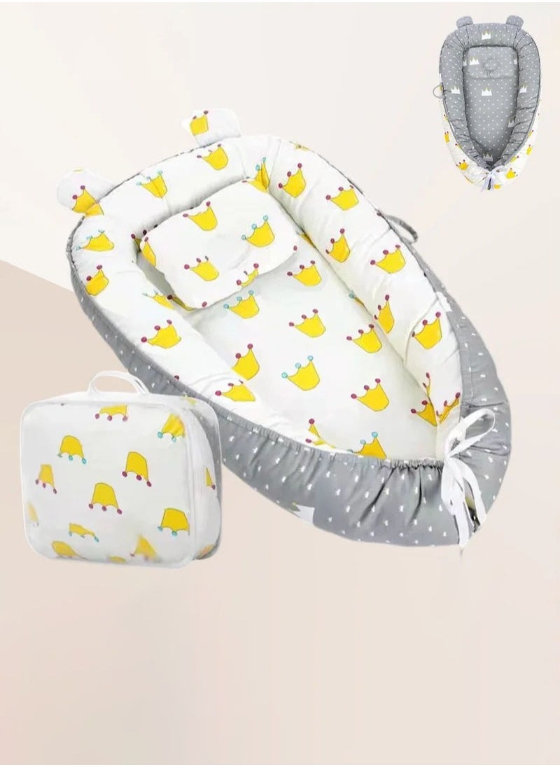MIXDE Portable Baby Nest Bed with Pillow Cushion Born Travel Bed for Outdoor Bed Babies Lounge Crib Drop Bassinet Nest Infant 0-24 Months  - Image 1