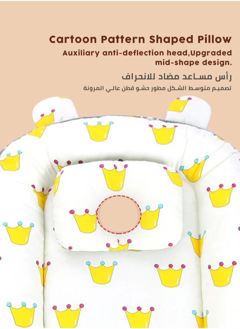 MIXDE Portable Baby Nest Bed with Pillow Cushion Born Travel Bed for Outdoor Bed Babies Lounge Crib Drop Bassinet Nest Infant 0-24 Months  - Image 5