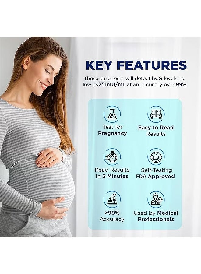 HAVEN 50 Pcs Pregnancy Test Strips with 50 Collection Cups, Early Detection Pregnancy Tests Kit, Highly Accurate Fast Results - Image 2