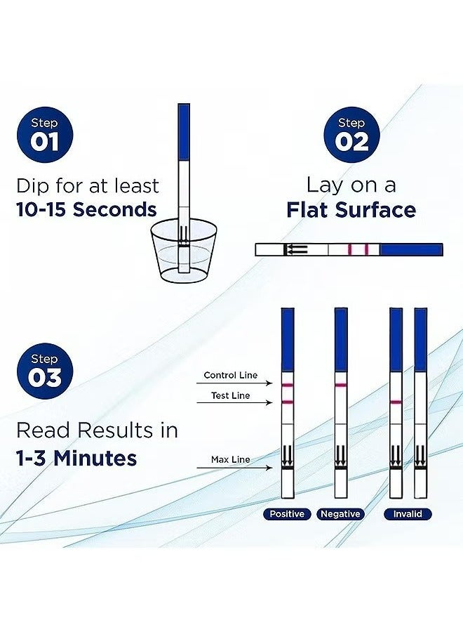 HAVEN 50 Pcs Pregnancy Test Strips with 50 Collection Cups, Early Detection Pregnancy Tests Kit, Highly Accurate Fast Results - Image 3