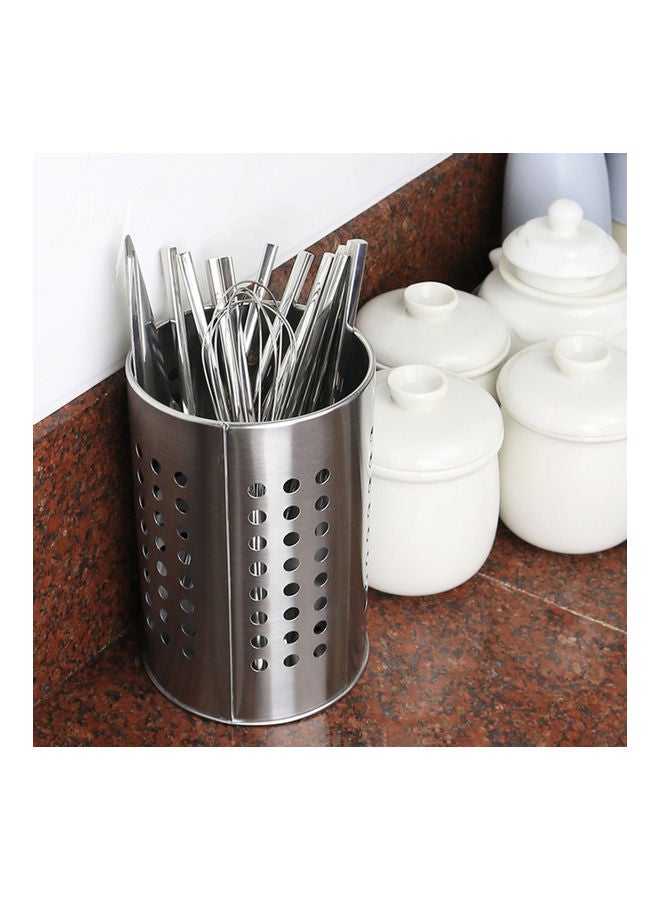 NIBEMINENT Chopsticks Utensil Holder Silver - Image 2