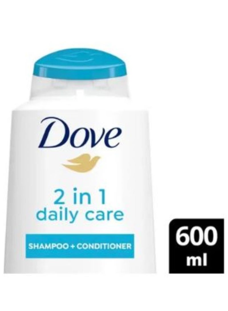Dove Daily Care 2 in 1 Shampoo 600 ml - Image 3