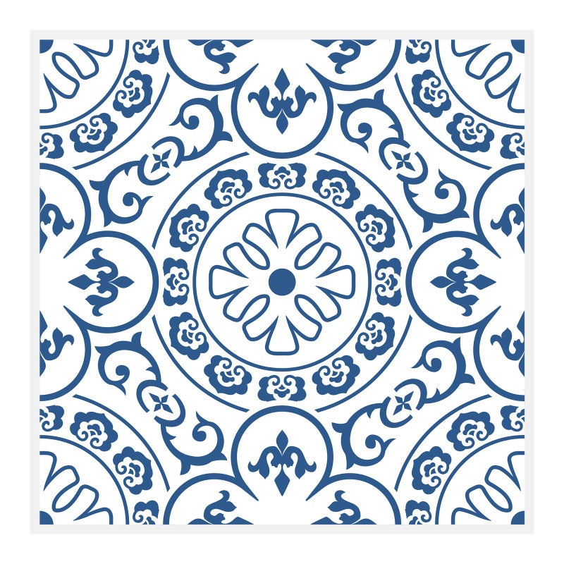 SVNOOC Peel & Stick Tile Stickers 12 PCS Self Adhesive Backsplash Decorative Wall Stickers for Kitchen Bathroom Tile Decals Waterproof & Removable 6" x 6" (Blue) - Image 1