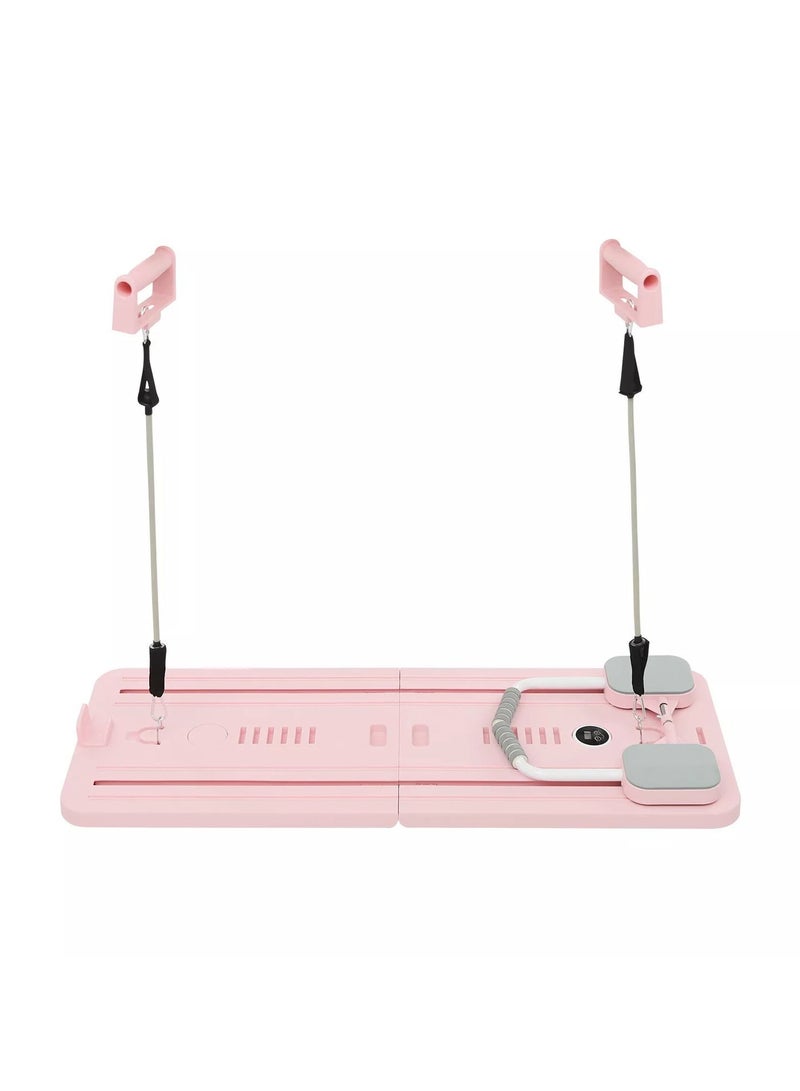 Pink Multifunctional Pilates مدرب أساسي Abdominal Push-Up Board Anti-Slip Carpet Home Gym Yoga Arm Leg Training Equipment (الإنجليزية) - Image 4