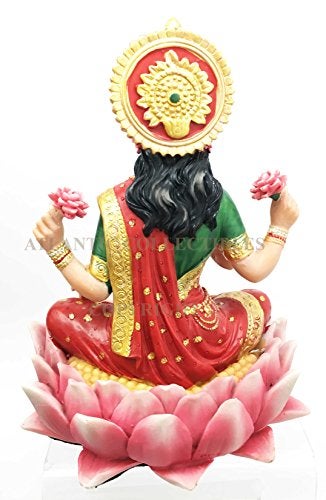 PT Pacific Trading Lakshmi Hindu Goddess on Lotus Statue Sculpture - Image 3