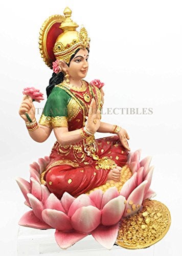 PT Pacific Trading Lakshmi Hindu Goddess on Lotus Statue Sculpture - Image 4
