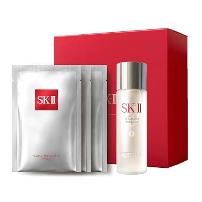 SK-II Glow Up Duo Anti-Aging Skin Care Set - Includes Facial Treatment Essence Skincare & 3 Hydrating Face Masks - Targets the Appearance of Fine Lines, Sun Spots & Dull Skin (4 Count) - Image 1