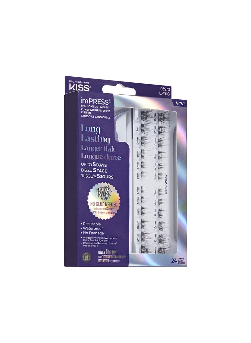 Kiss Impress Press-on Long lasting Lashes Demi Wispy ILP01C - Image 2