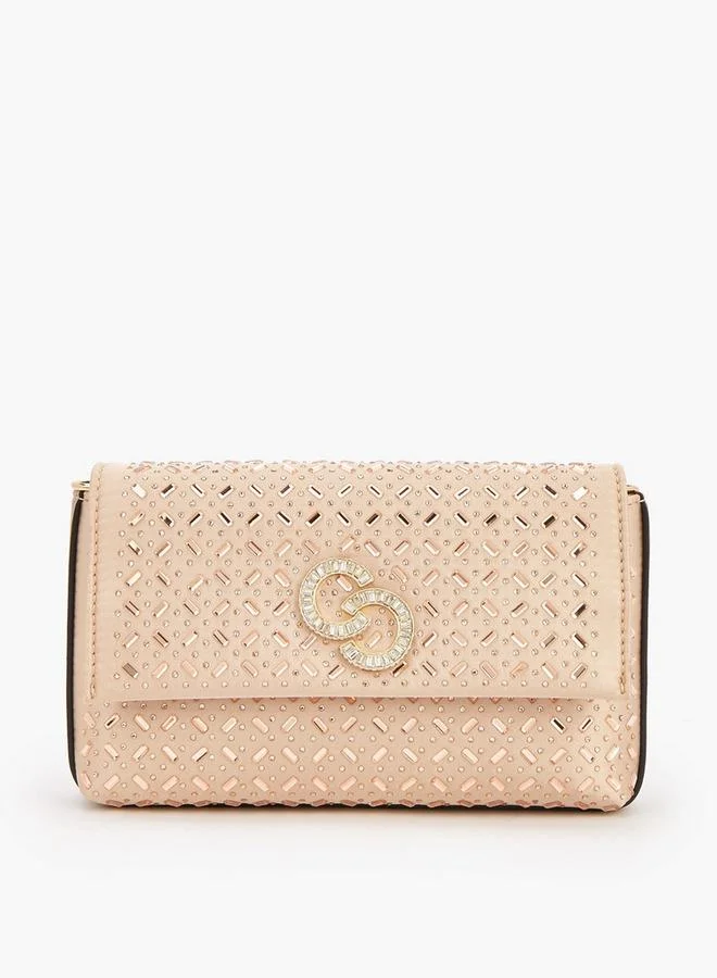 Celeste Embellished Crossbody Bag with Chain Strap