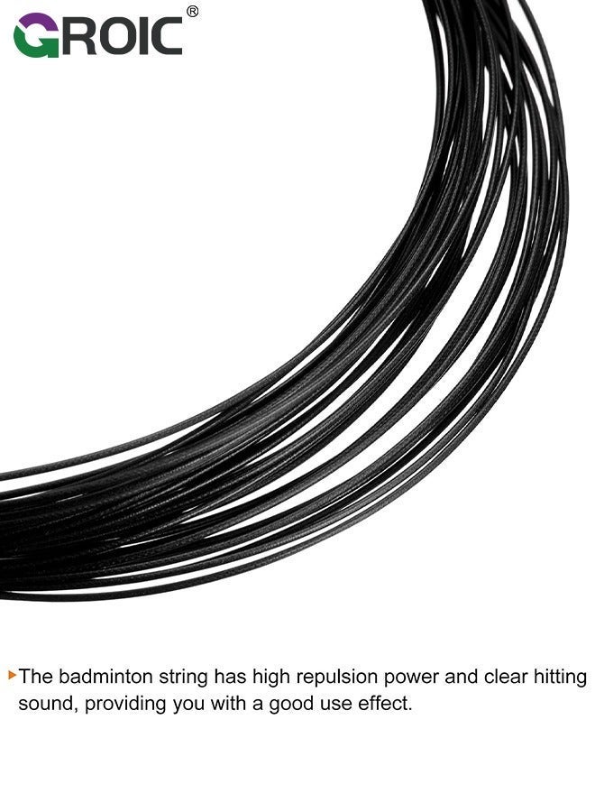 GROIC 2Pcs Badminton Racket String, Durable High Flexibility Training Nylon Racquet String Line, Repair Accessory Thread Wire for Training, 10.3Mx0.7mm  - Image 3
