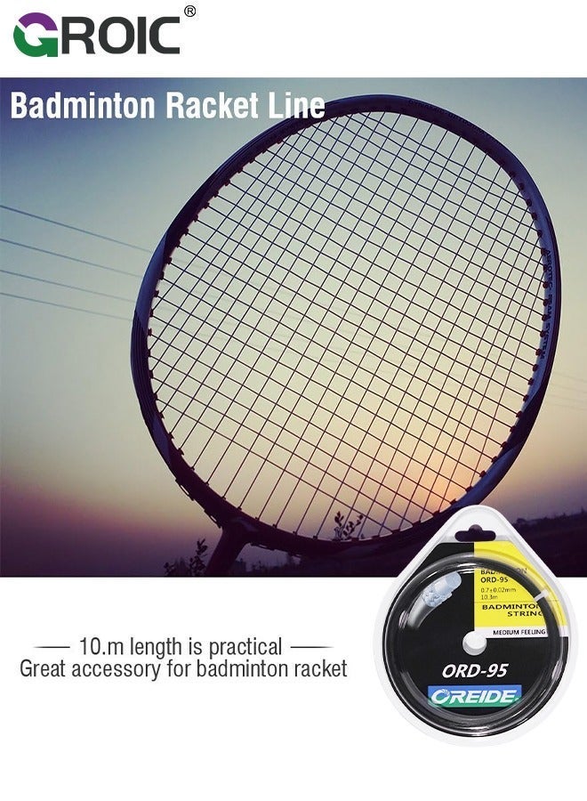GROIC 2Pcs Badminton Racket String, Durable High Flexibility Training Nylon Racquet String Line, Repair Accessory Thread Wire for Training, 10.3Mx0.7mm  - Image 5