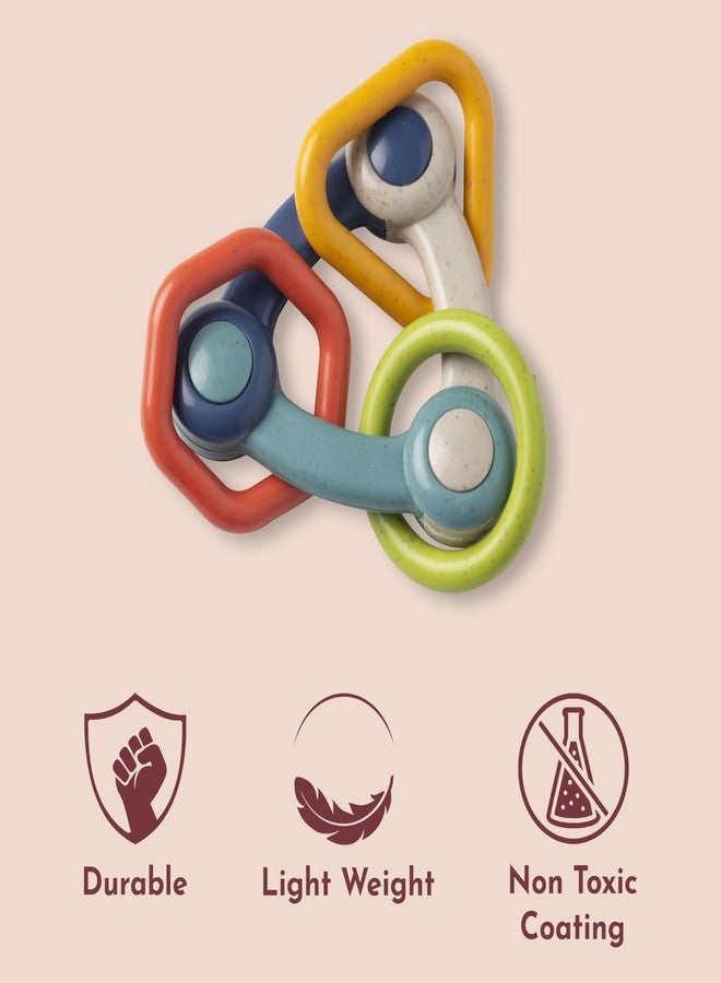 Tolo Triangle Rattle | Interactive Toy for Babies 3+ Months | Colorful Beads for Auditory Stimulation | Teething-Friendly, Easy to Grip | Develops Hand-Eye Coordination & Sound Recognition - Image 5