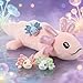 MaoGoLan 4 PCS Axolotl Stuffed Animal with Babies 33 Large Pink Axolotl Plush Toy Set for Kid Girl Boy Soft Salamander Plush Pillow Stuffed Animal for Valentines Birthday Gift Baby Shower Decor - Image 2