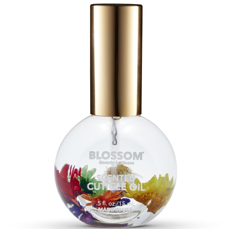 Blossom Cuticle Oil for Nails Hydrating Moisturizing Scented Nail Oil Cuticle Care Infused with Real Flowers Made in USA 05 fl oz Mandarin Orange