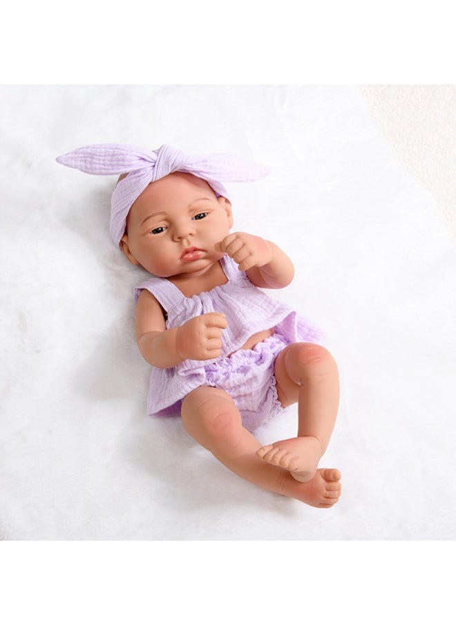 xozgdovg Reborn Baby Doll - 40cm Soft Vinyl Bath Toy 