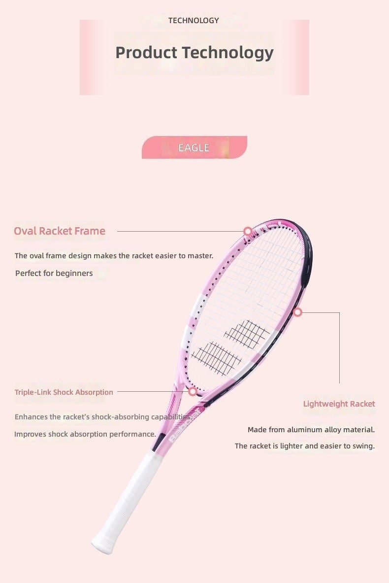 Babolat aluminum tennis racket set, suitable for beginners and students to carry the ball and cover - Image 4