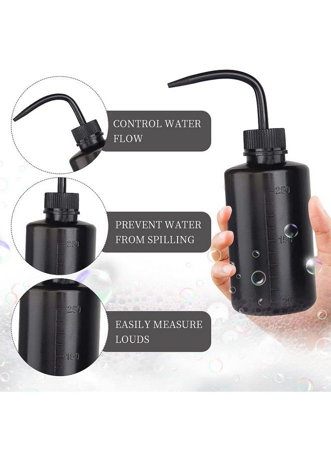 Mekupeu Plastic Satety Lash Cleaning Tatoo Wash Bottles 2Pcs Peel Off Blackhead Brushnose Pore Deep Cleaning Brush Facial Cleansing Brushes (Black Bottle+Crystal Black Nose Brush) - Image 4