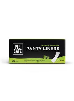 PEESAFE PeeSafe Daily Panty Liners with Aloe Vera, Curvy design for extra comfort, Cottony-Soft surface, Antibacterial, 185mm wide - 20 liners - Pack Of 3  - Image 2