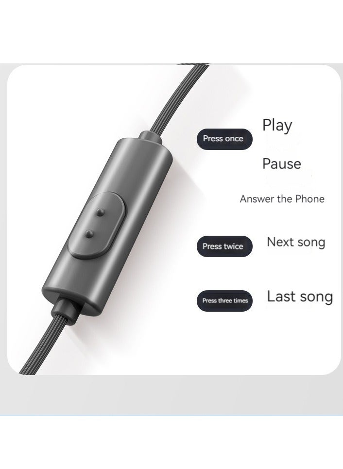 New wired sports headphones in-ear music headphones (pink) - Image 5