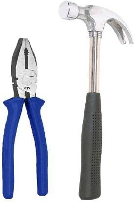 Exotic Arcade Cutting Plier Claw Hammer Steel Shaft Multi Hand Tool Kit 2 Pcs Hand Tool Kit Hand Tool Kit  - Image 1