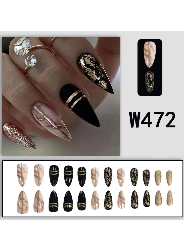 أظافر مزيفة بدون لصق 24 قطعة - Image 2