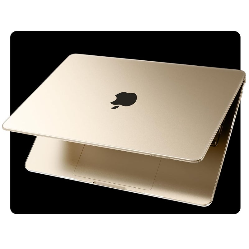 Eoocoo غطاء EooCoo متوافق مع MacBook Air 15/15.3 بوصة 2025 2024 2023 M4 M3 M2 A3241 A3114 A2941، [فائق النحافة غير مرئي]، غلاف صلب واقي غير لامع شفاف، [ملمس أصلي] - شفاف نجمي - Image 1