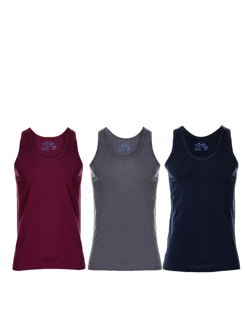 COTTONIL - Bundle Of Three Slevless 100% Cotton - Image 1