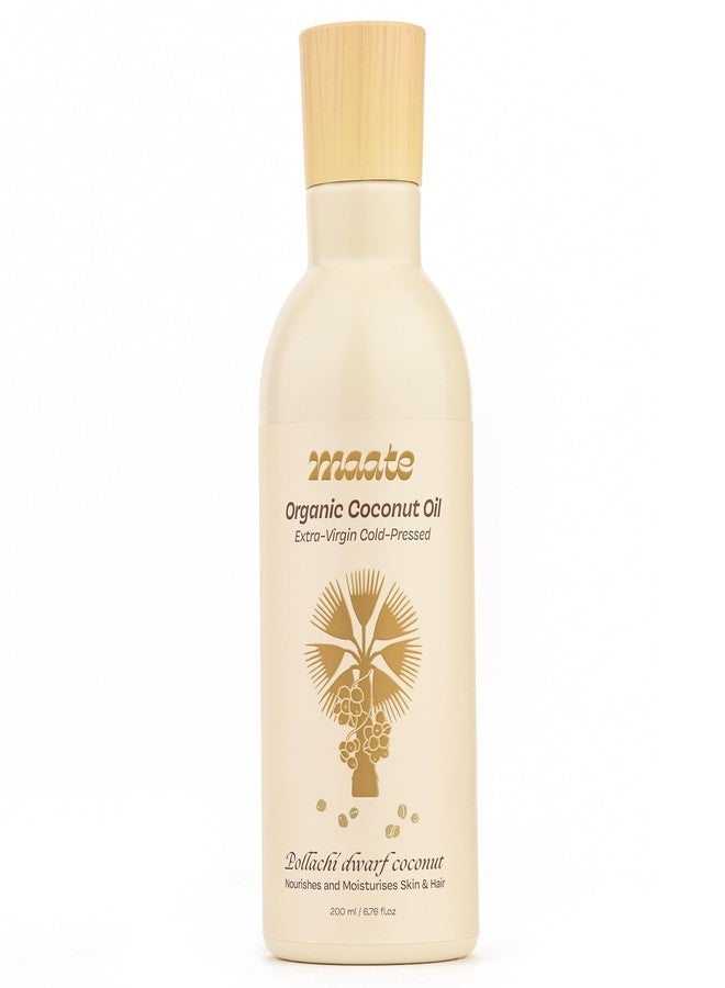 Maate Baby Organic Coconut Oil (200 ml) | Extra Virgin Cold Pressed | Made With Pollachi Dwarf Coconut | for Baby Body Massage & Hair Care | Baby Hair Oil 0-12 Years | Nourishes & Moisturise - Image 1