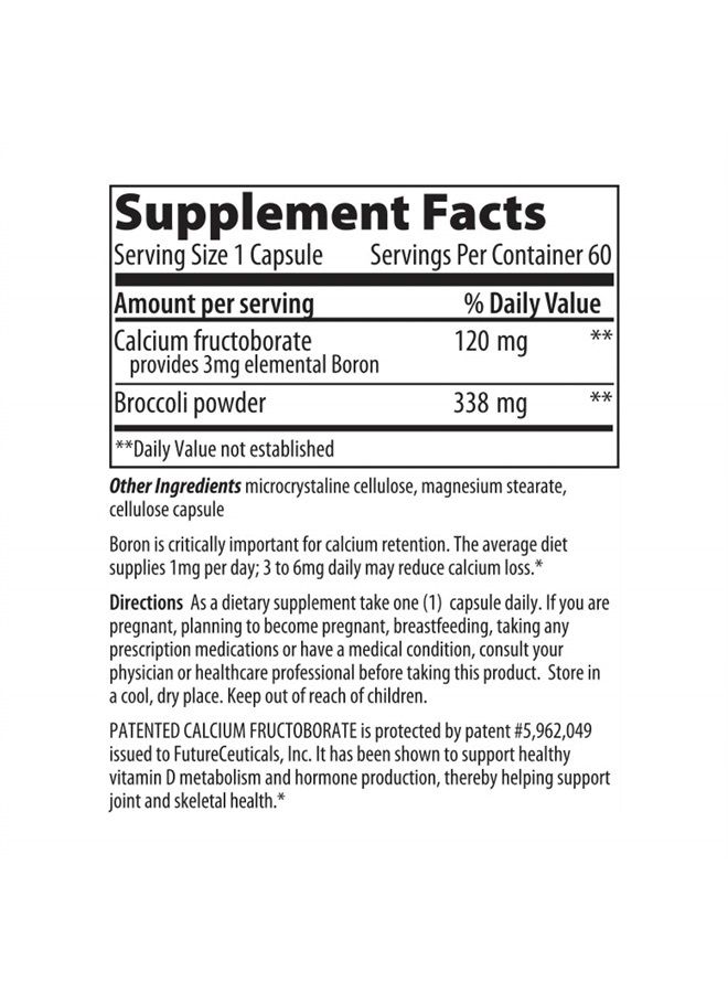 Vibrant Health , Super Natural Boron, Vegetarian Support for Joint and Bone Health, 60 Capsules - Image 2