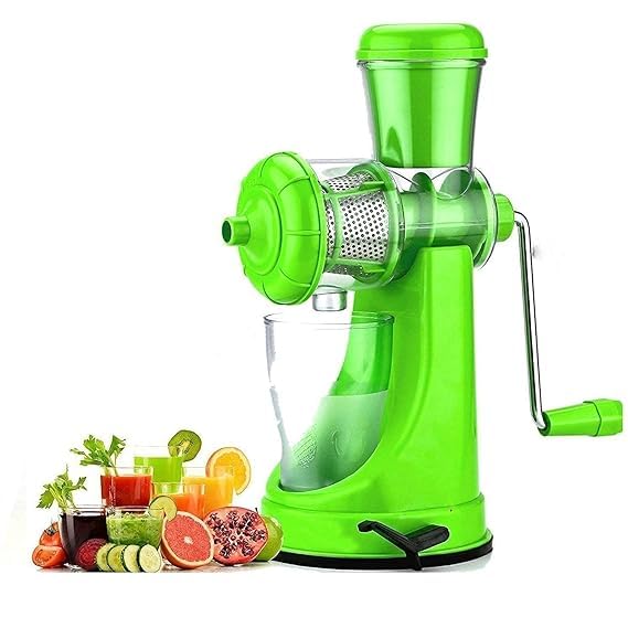 VOMI Plastic Hand Juicer for Fruits and Vegetables with Steel Handle Vacuum Locking System Travel Juicer for Fruits and VegetablesJuicer Machine - Image 3