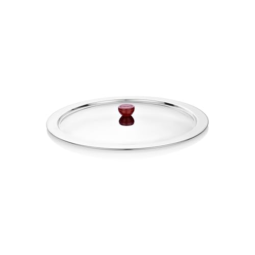 Embassy Stainless Steel Multipurpose Lid/Ciba Cover with heat resistant Knob | Size 1 | Diameter 18 cm | Cover/Lid for Utensils, Tava, Topes, Kadhai, Pots and Pans - Image 1