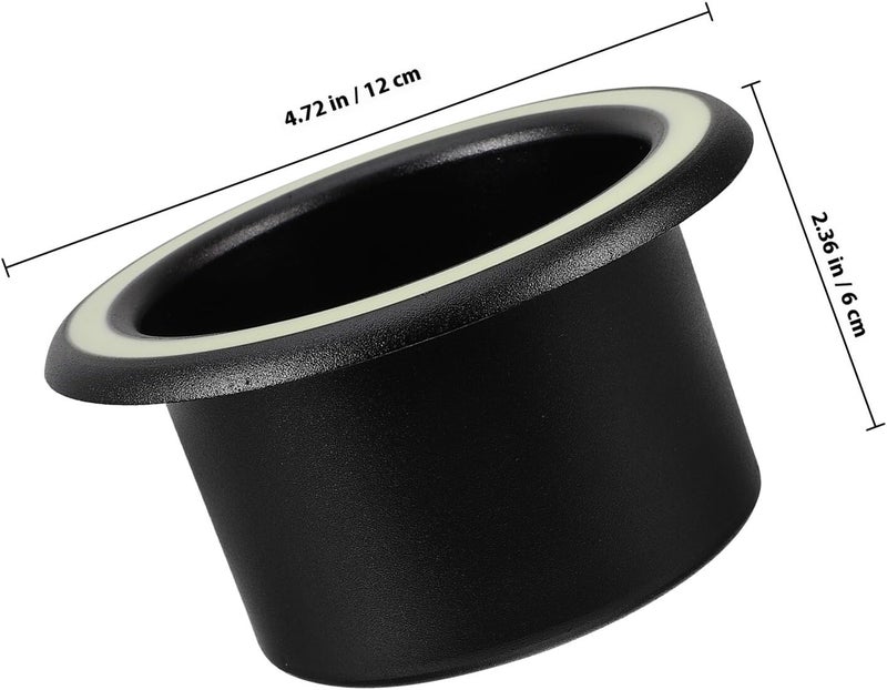 Car Cup Holder Insert Recessed Stainless Steel Anti-Spill Drink Holder for Rv Sofa Couch Replacement, Night Glow Black, Compact Size for Travel and Vehicle Use - Image 2