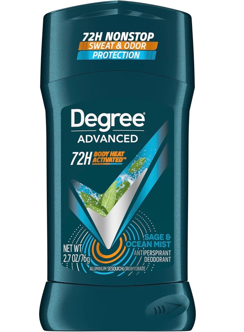 Degree Advanced Antiperspirant Deodorant 72H Sweat & Odor Protection Sage and Ocean Mist Deodorant with Motionsense Technology For Men 76 gm - Image 1