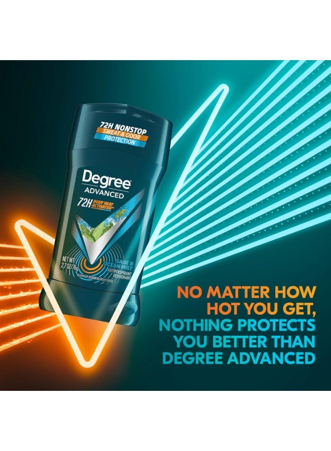 Degree Advanced Antiperspirant Deodorant 72H Sweat & Odor Protection Sage and Ocean Mist Deodorant with Motionsense Technology For Men 76 gm - Image 3