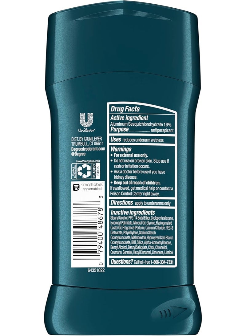 Degree Advanced Antiperspirant Deodorant 72H Sweat & Odor Protection Sage and Ocean Mist Deodorant with Motionsense Technology For Men 76 gm - Image 5