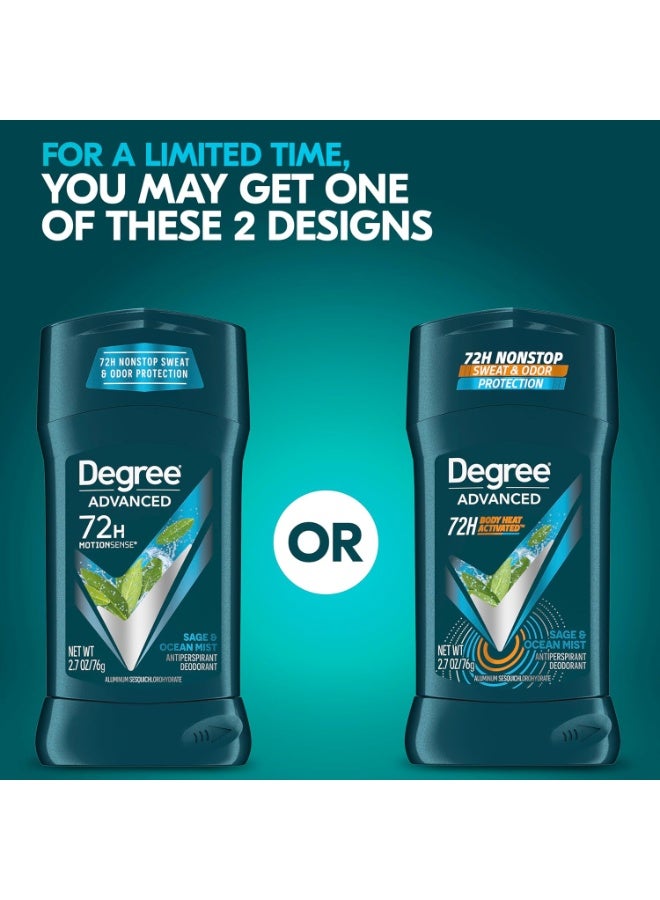 Degree Advanced Antiperspirant Deodorant 72H Sweat & Odor Protection Sage and Ocean Mist Deodorant with Motionsense Technology For Men 76 gm - Image 4