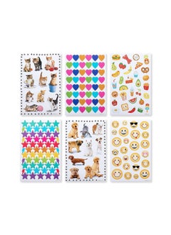 American Greetings American Greetings Stickers for Kids, Assorted Shapes, Animals and Smiley Faces (599 Stickers)  - Image 2