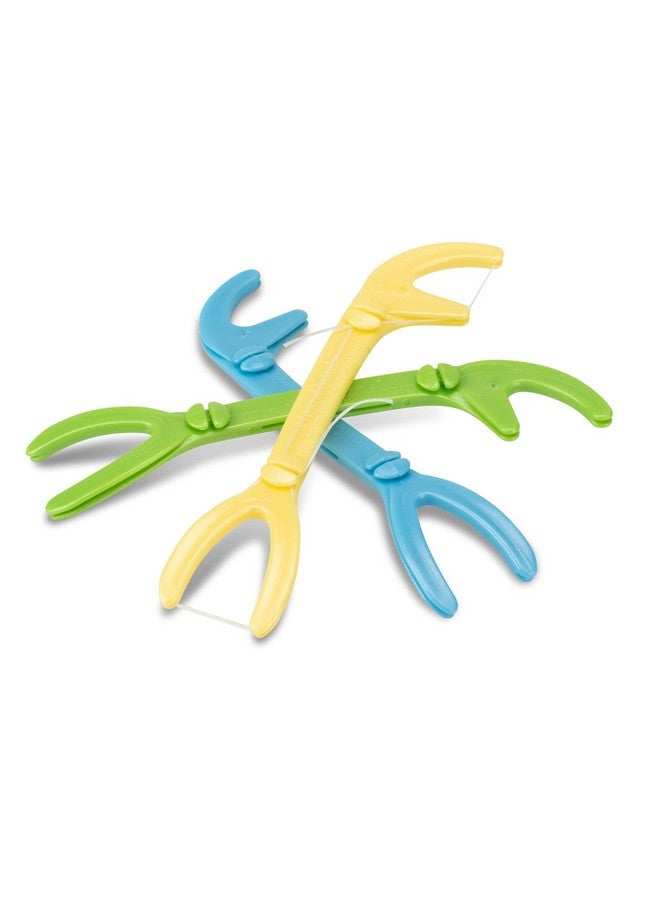 براكتيكون حامل خيط تنظيف الأسنان القابل لإعادة الاستخدام من Flosshands بزاويتين في وقت واحد، عبوة كبيرة معبأة بشكل فردي مكونة من 50 قطعة - Image 1